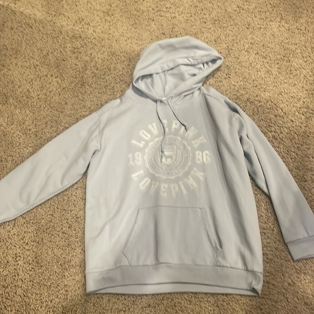Light blue PINK hoodie